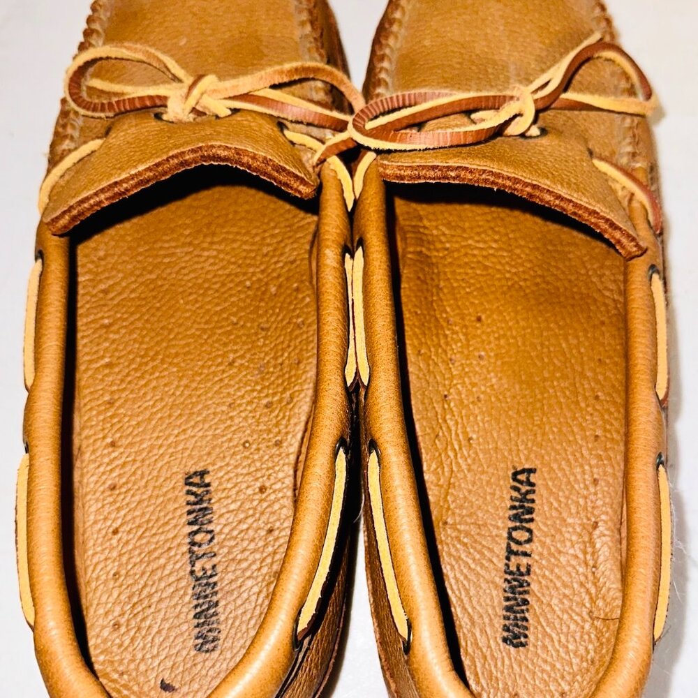 Minnetonka Moose hide classic Moccasins Mens - Picture 2 of 4